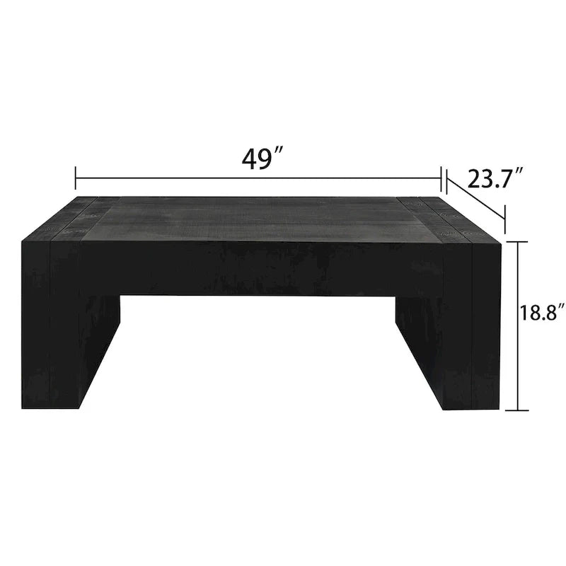 Mesa de centro de madera maciza moderna y versátil - Perfecta para sala de estar