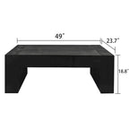 Mesa de centro de madera maciza moderna y versátil - Perfecta para sala de estar