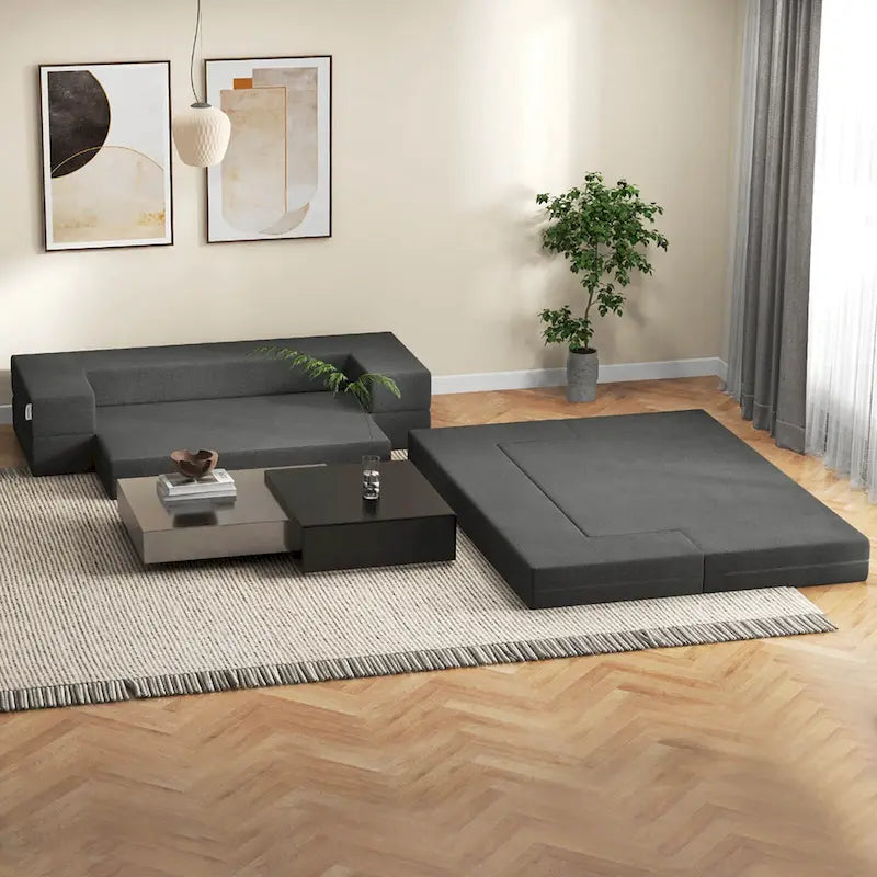 Sofá cama plegable de 8 pulgadas con espuma de alta densidad y funda lavable