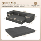 Sofá cama plegable de 8 pulgadas con espuma de alta densidad y funda lavable