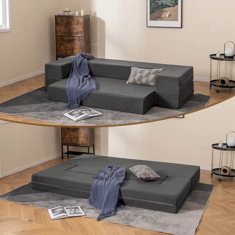 Sofá cama plegable de 8 pulgadas con espuma de alta densidad y funda lavable