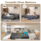 Sofá cama plegable de 8 pulgadas con espuma de alta densidad y funda lavable