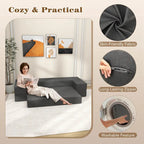 Sofá cama plegable de 8 pulgadas con espuma de alta densidad y funda lavable