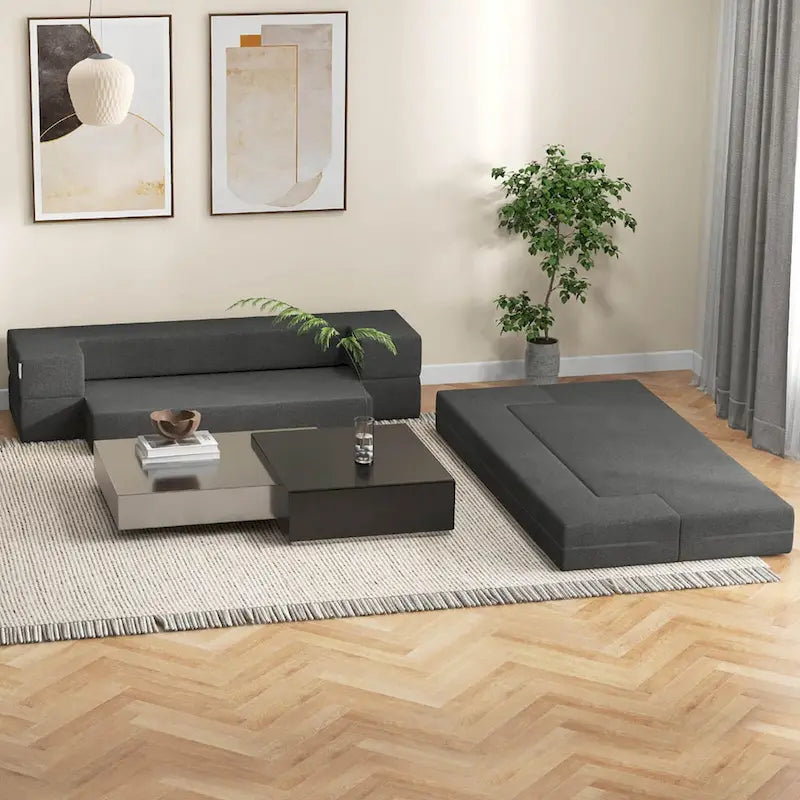 Sofá cama plegable de 8 pulgadas con espuma de alta densidad y funda lavable