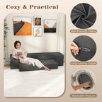 Sofá cama plegable de 8 pulgadas con espuma de alta densidad y funda lavable