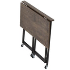 Escritorio de computadora plegable con ruedas de 31.5 pulgadas, no requiere ensamblaje, mesa plegable que ahorra espacio para oficina en casa