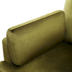 Sillón decorativo moderno verde de 37 con patas de plástico y cojines para sala de estar