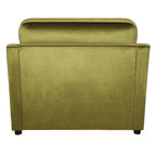 Sillón decorativo moderno verde de 37 con patas de plástico y cojines para sala de estar