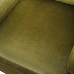 Sillón decorativo moderno verde de 37 con patas de plástico y cojines para sala de estar