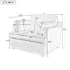 Sillón decorativo moderno verde de 37 con patas de plástico y cojines para sala de estar