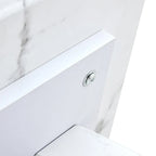 Mesa de centro cuadrada de 23.6" con tiras de patas en tono dorado