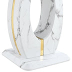Mesa de centro cuadrada de 23.6" con tiras de patas en tono dorado