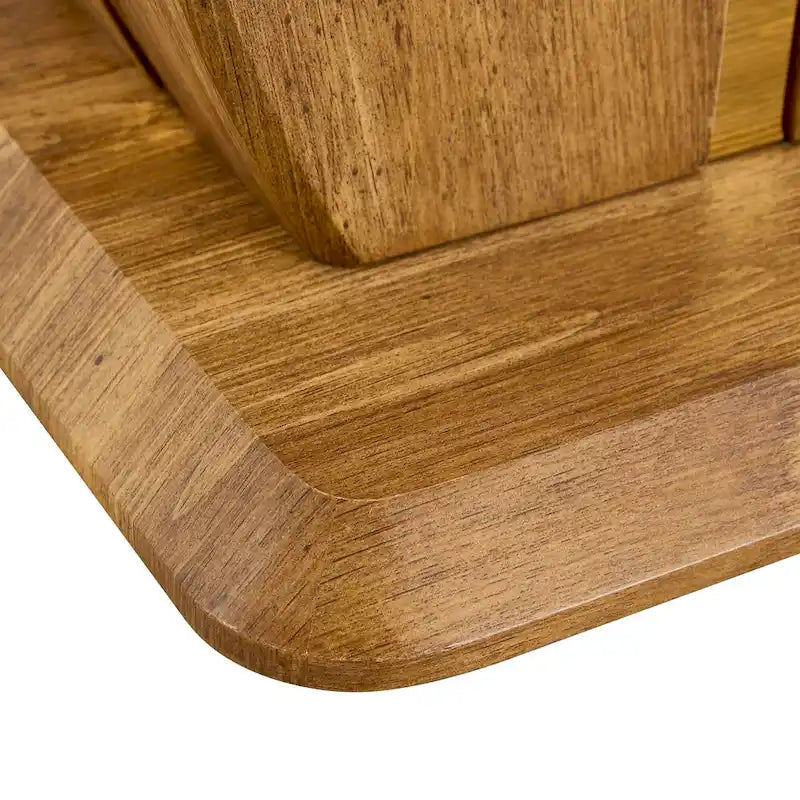 Mesa de centro cuadrada de 23.6" con tiras de patas en tono dorado
