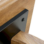 Mesa de centro cuadrada de 23.6" con tiras de patas en tono dorado