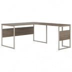 Escritorio en forma de L de 60" ancho x 30" profundidad con patas de metal