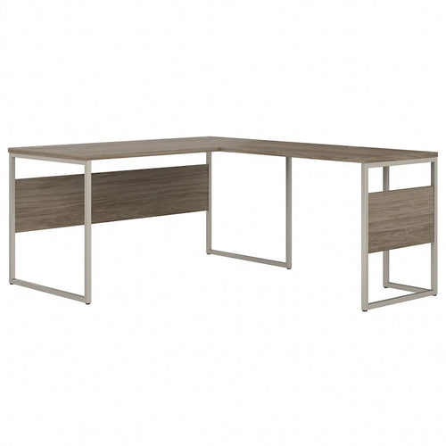 Escritorio en forma de L de 60" ancho x 30" profundidad con patas de metal