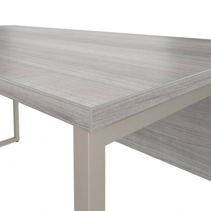 Escritorio en forma de L de 60" ancho x 30" profundidad con patas de metal