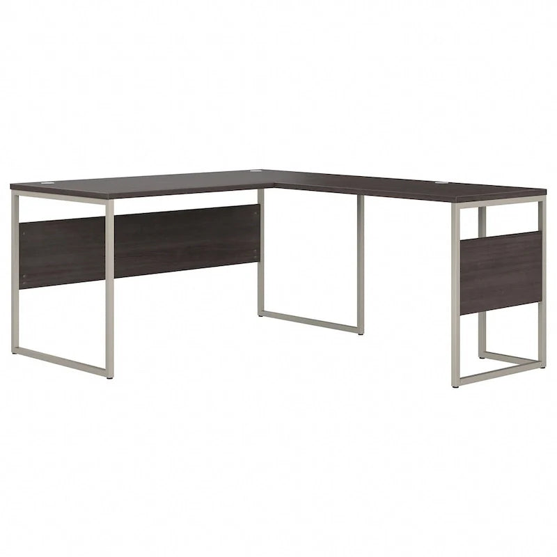 Escritorio en forma de L de 60" ancho x 30" profundidad con patas de metal