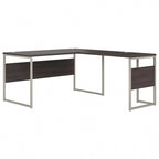 Escritorio en forma de L de 60" ancho x 30" profundidad con patas de metal