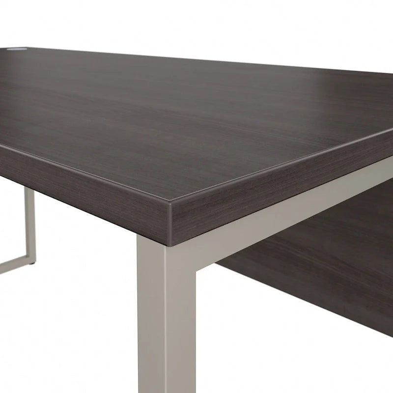 Escritorio en forma de L de 60" ancho x 30" profundidad con patas de metal