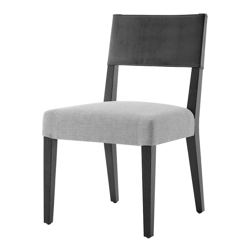 Sillas Laterales de Comedor de Piel Sintética y Lino (Juego de 2)