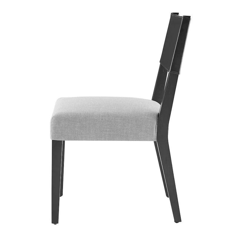 Sillas Laterales de Comedor de Piel Sintética y Lino (Juego de 2)