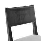 Sillas Laterales de Comedor de Piel Sintética y Lino (Juego de 2)