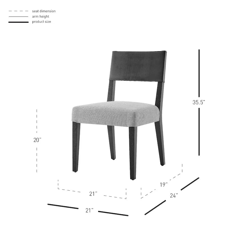 Sillas Laterales de Comedor de Piel Sintética y Lino (Juego de 2)