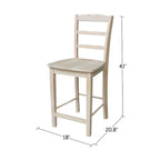Taburete de Bar de Madera Maciza