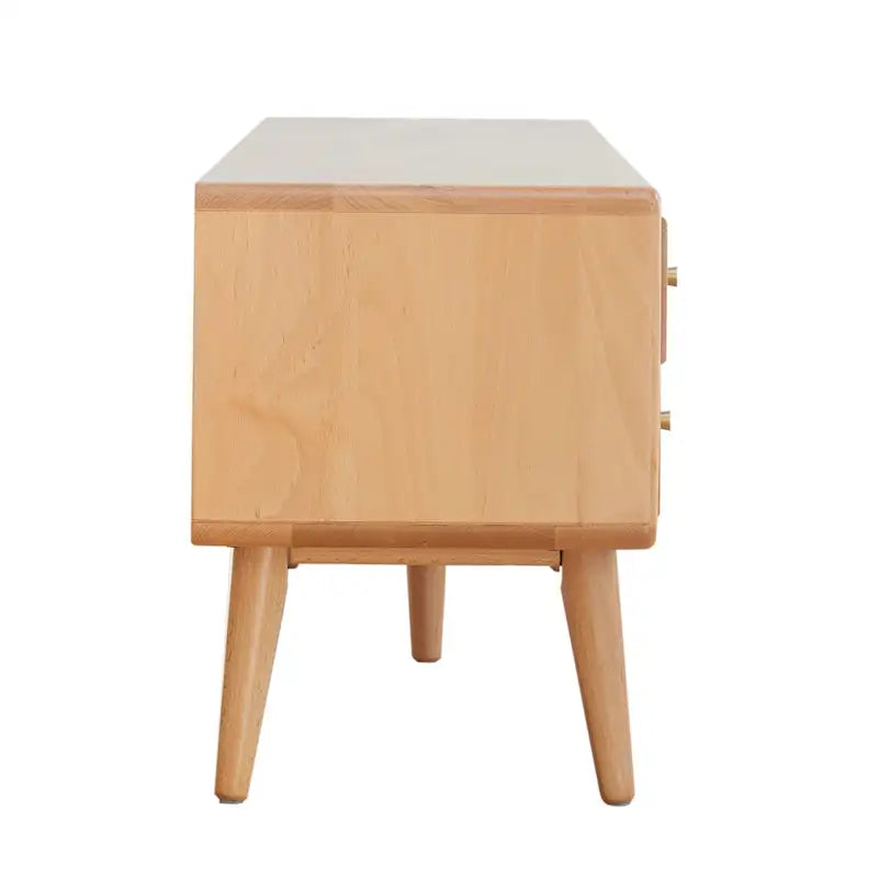 Mueble de TV con puertas de cristal y 3 cajones