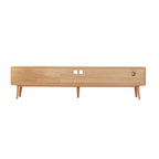 Mueble de TV con puertas de cristal y 3 cajones