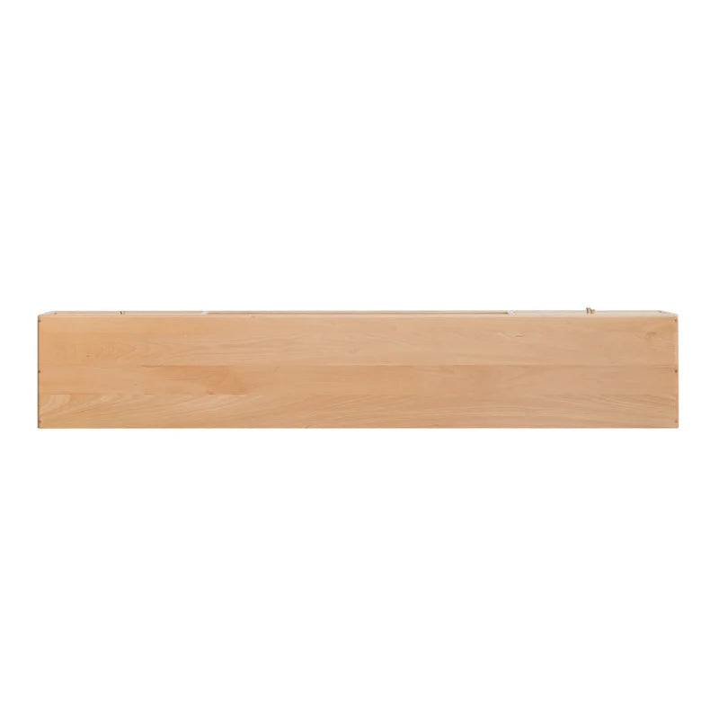Mueble de TV con puertas de cristal y 3 cajones