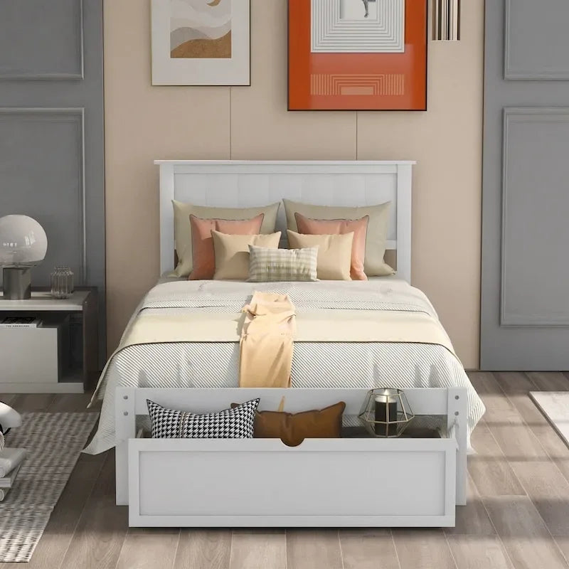 Cama de plataforma con cajón de almacenaje