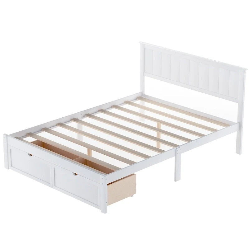 Cama de plataforma con cajón de almacenaje