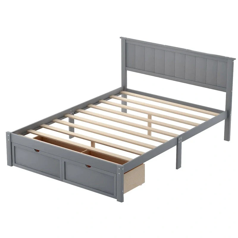 Cama de plataforma con cajón de almacenaje