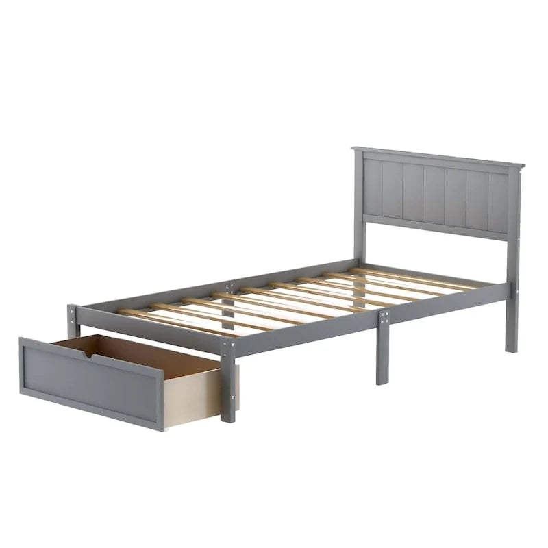 Cama de plataforma con cajón de almacenaje