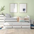 Cama nido doble con cama extraíble individual y cajones de almacenamiento