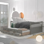 Cama nido doble con cama extraíble individual y cajones de almacenamiento