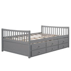 Cama nido doble con cama extraíble individual y cajones de almacenamiento