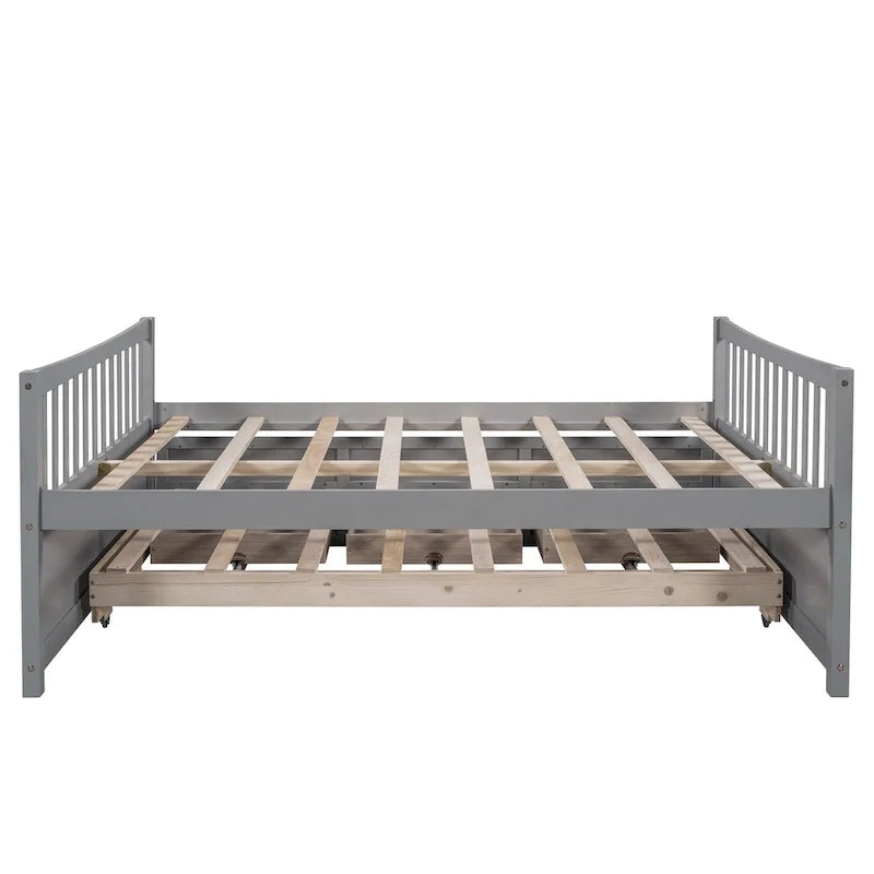 Cama nido doble con cama extraíble individual y cajones de almacenamiento