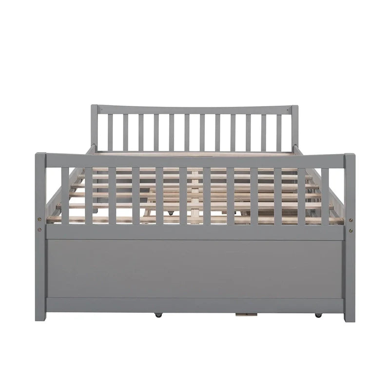 Cama nido doble con cama extraíble individual y cajones de almacenamiento