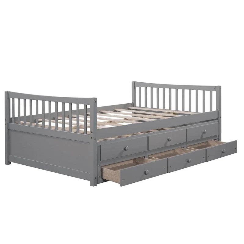 Cama nido doble con cama extraíble individual y cajones de almacenamiento