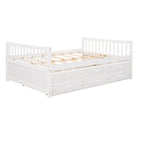 Cama nido doble con cama extraíble individual y cajones de almacenamiento