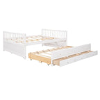 Cama nido doble con cama extraíble individual y cajones de almacenamiento