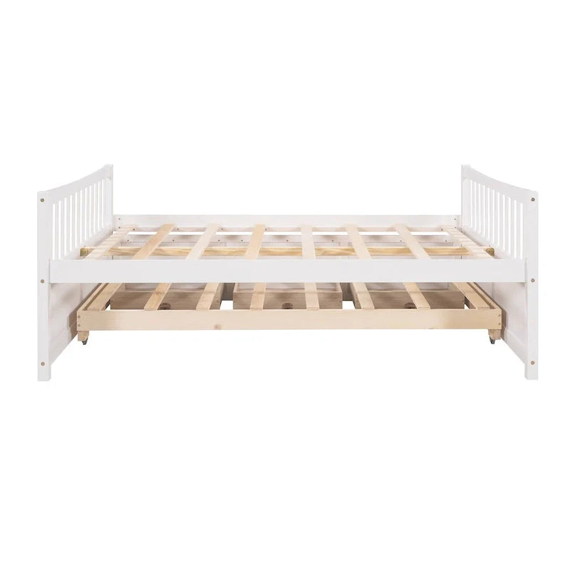 Cama nido doble con cama extraíble individual y cajones de almacenamiento