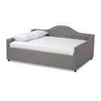 Sofá cama tapizado en tela contemporáneo