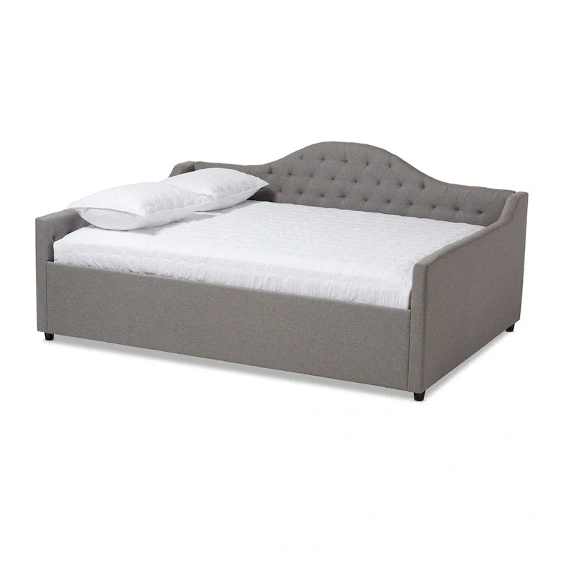 Sofá cama tapizado en tela contemporáneo