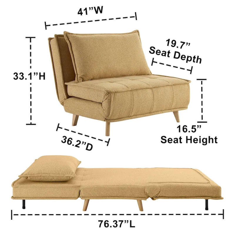Sillón Sofá Convertible Modular Moderno