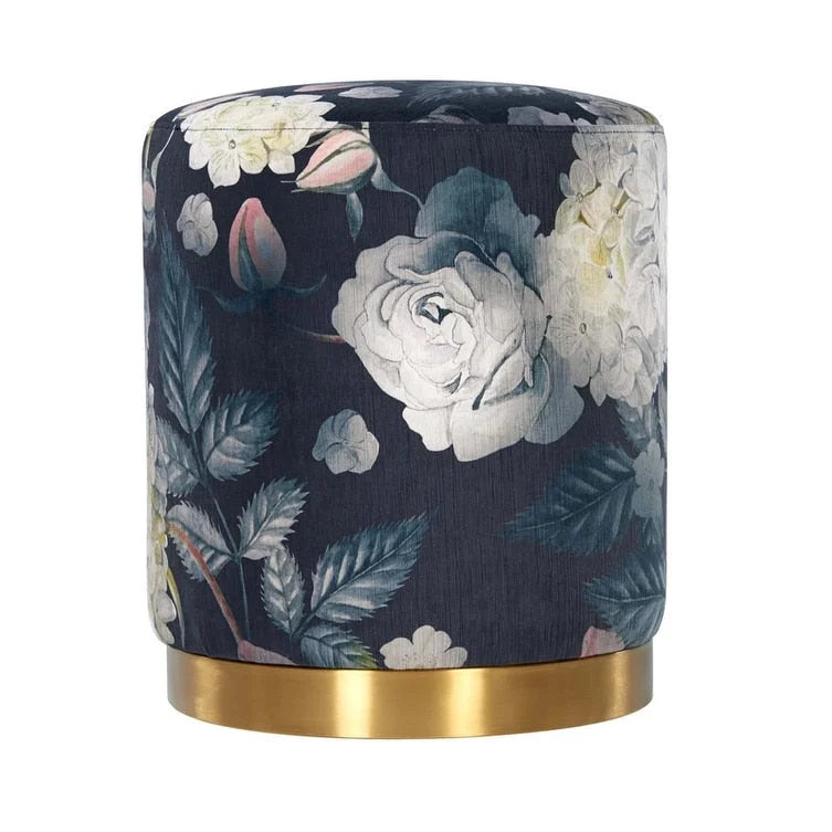 Otomana de Terciopelo Floral