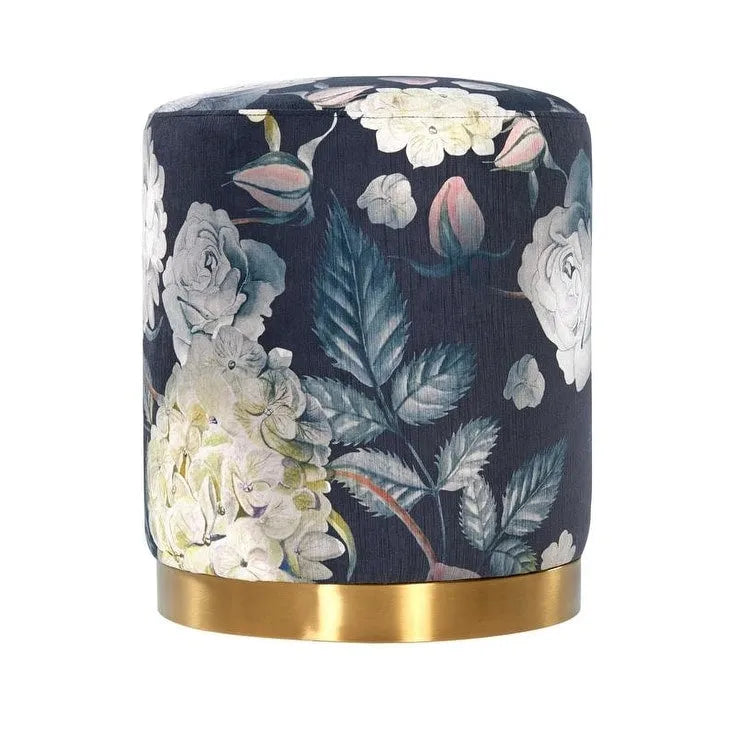 Otomana de Terciopelo Floral